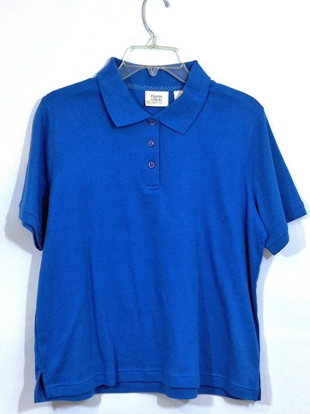 Baxter & Wells Petite Polo Shirt Blue Women Size PL